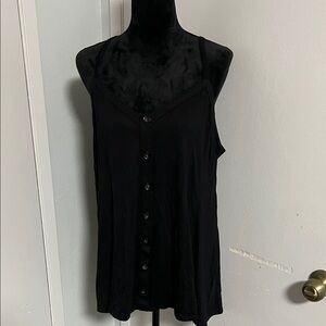 Torrid Black Button-Front Camisole